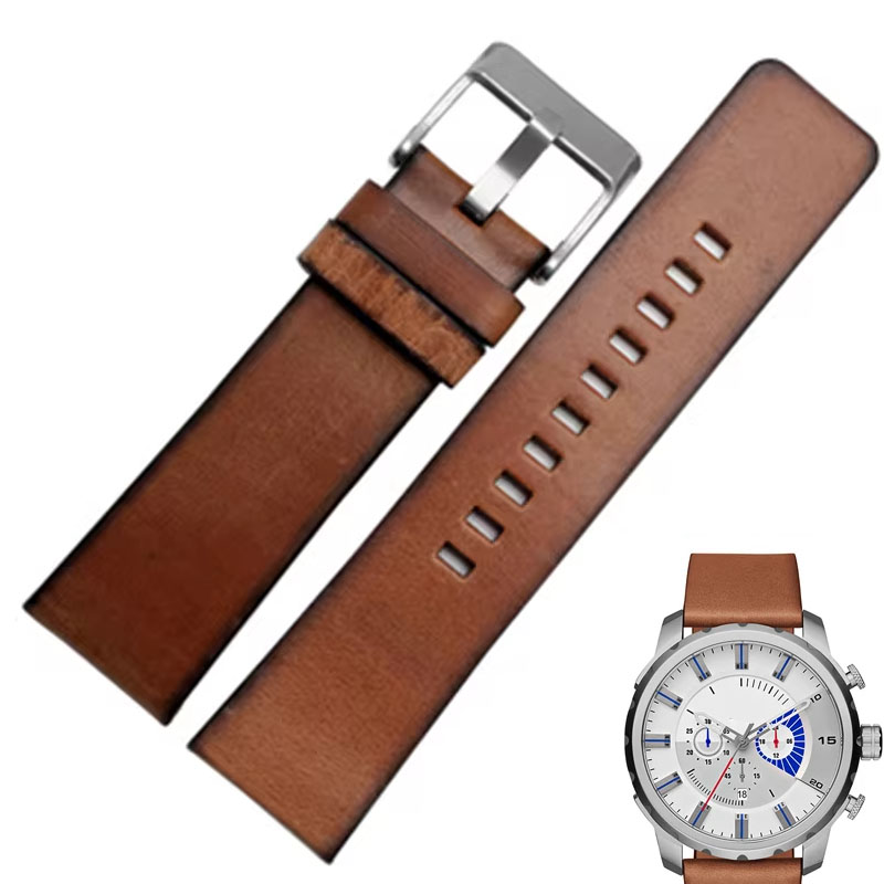 Diesel Watches Smartwatch - Ремешок кожаный в стиле ретро для
