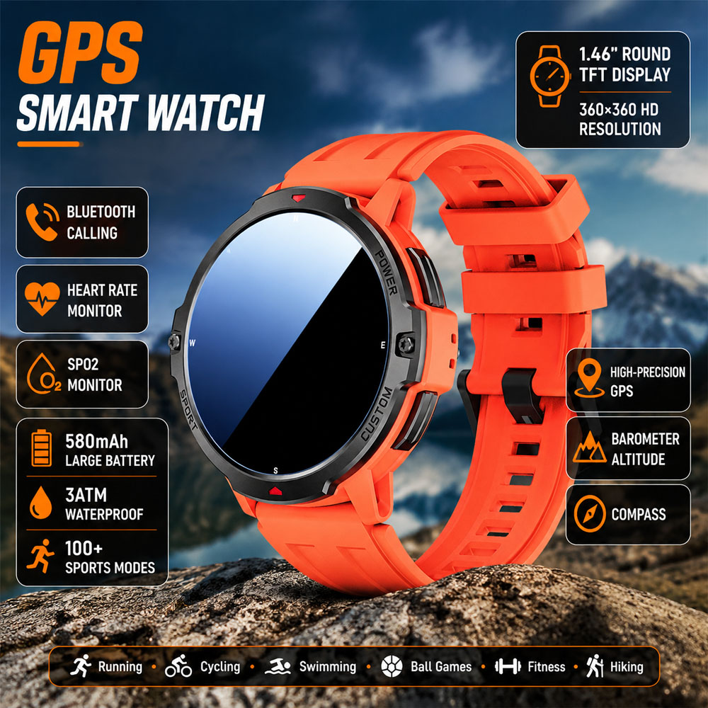 Smartwatch Timex Watches For Men - НОВЫЕ 6-осевые гироскопические военные GPS-смарт-часы с