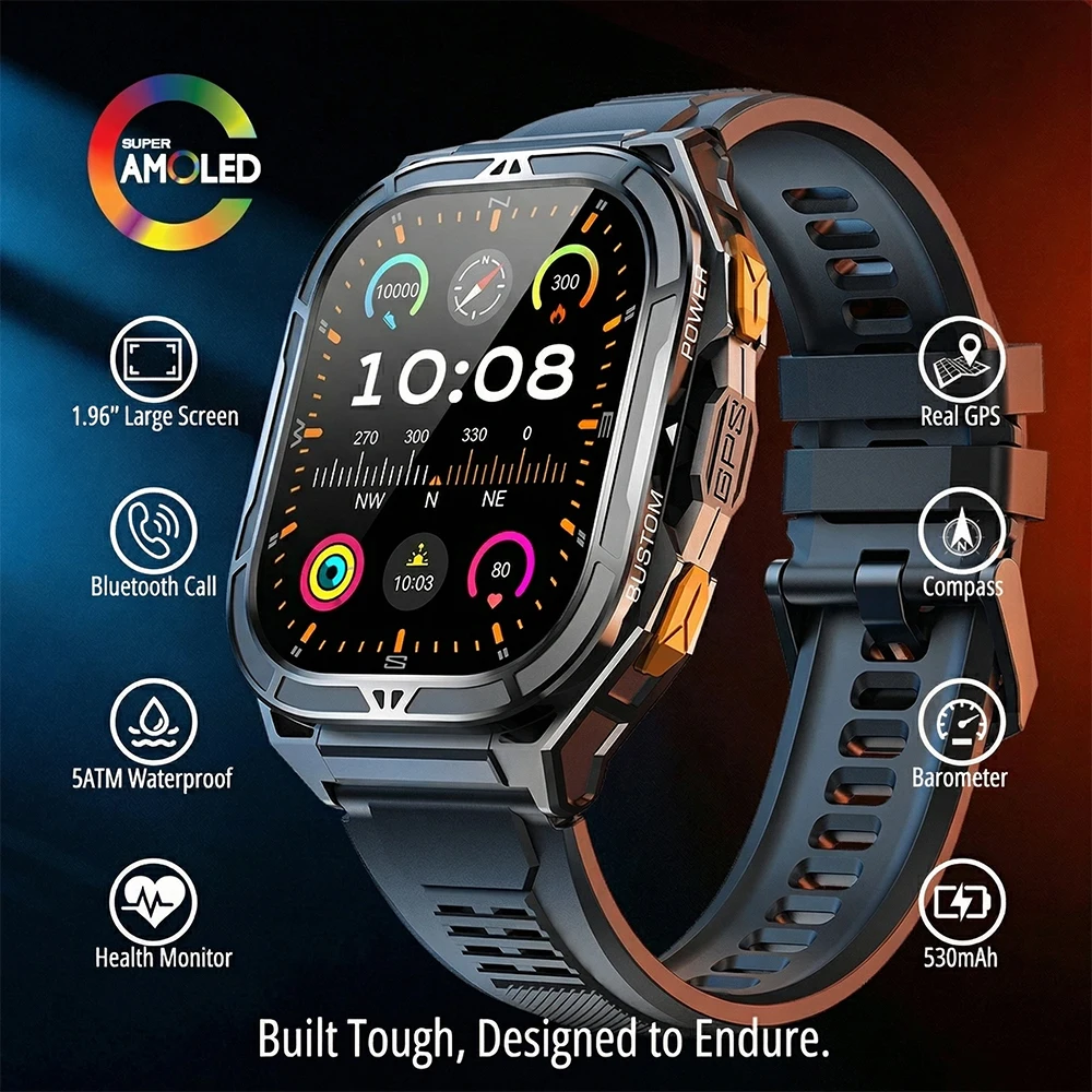 Heart Rate Gps Watch - Роскошные умные часы AMOLED с GPS,