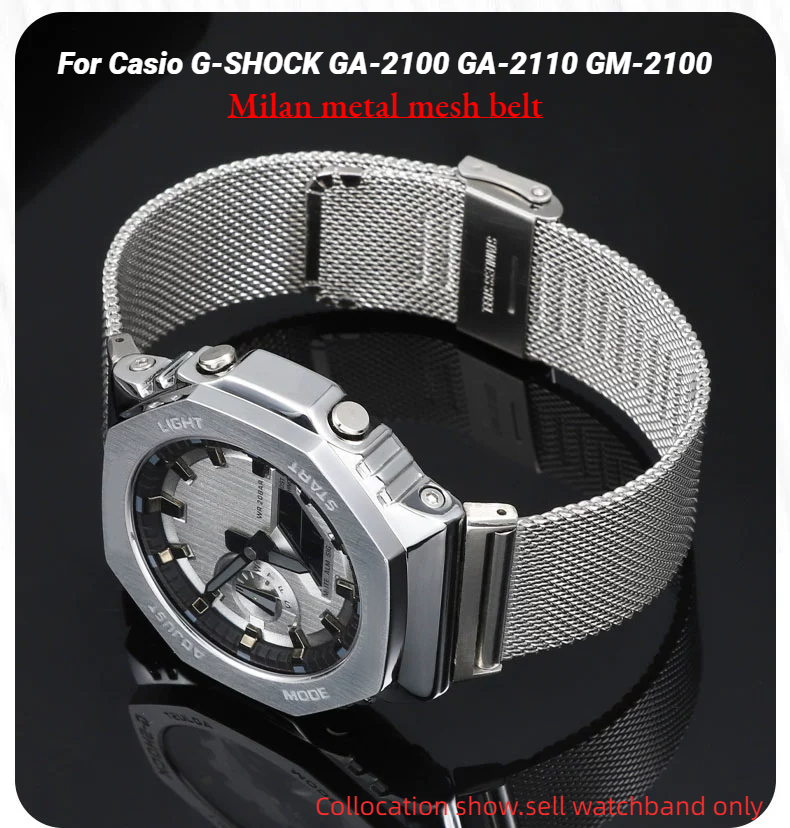 Casio Watch G-Shock Dw-5600 - Металлический сетчатый ремень Milan для часов