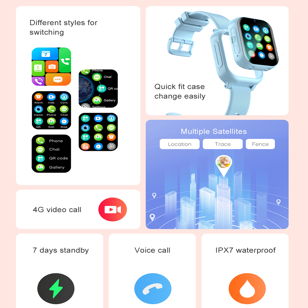 Смарт-часы для детей 4G GPS WI – обзор и цена Smartwatch Watches For Kid Boy With Alarm