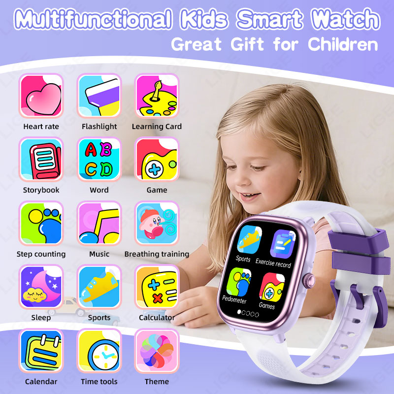 Детские умные часы LIGE 2026,  – обзор и цена Smartwatch Watches For Kid Boy With Alarm