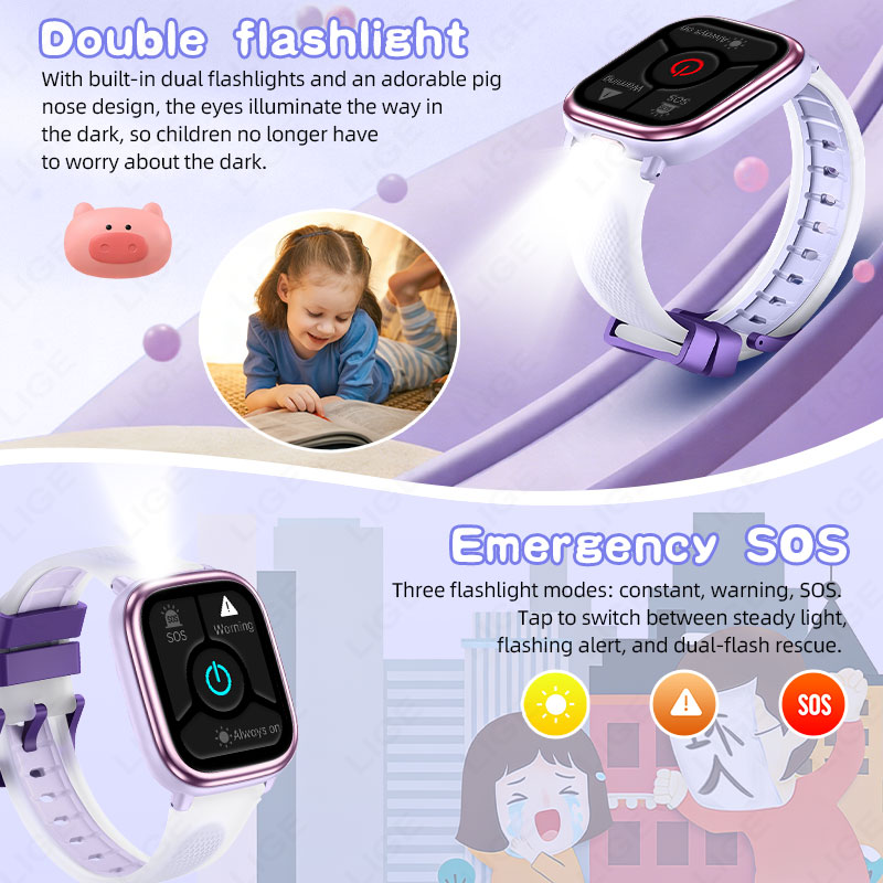 Детские умные часы LIGE 2026,  – обзор и цена Smartwatch Watches For Kid Boy With Alarm