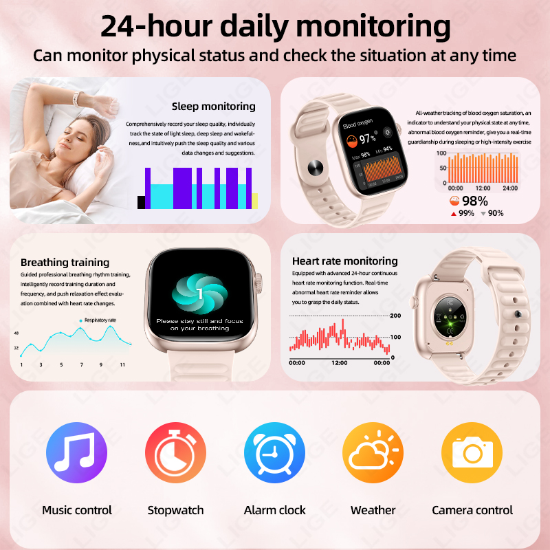 Смарт-часы LIGE 2026 NEW: мони – обзор и цена Couple Watches Smartwatch