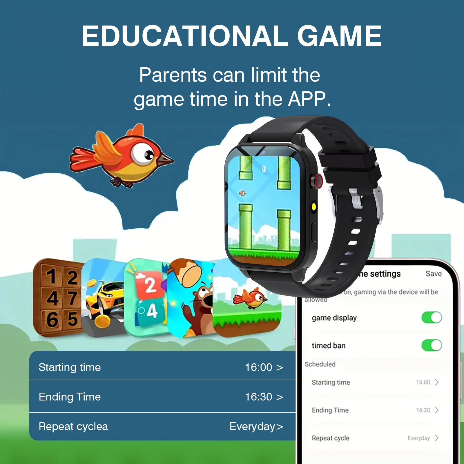 Детские умные часы 18, игровая – обзор и цена Smartwatch Watches For Kid Boy With Alarm