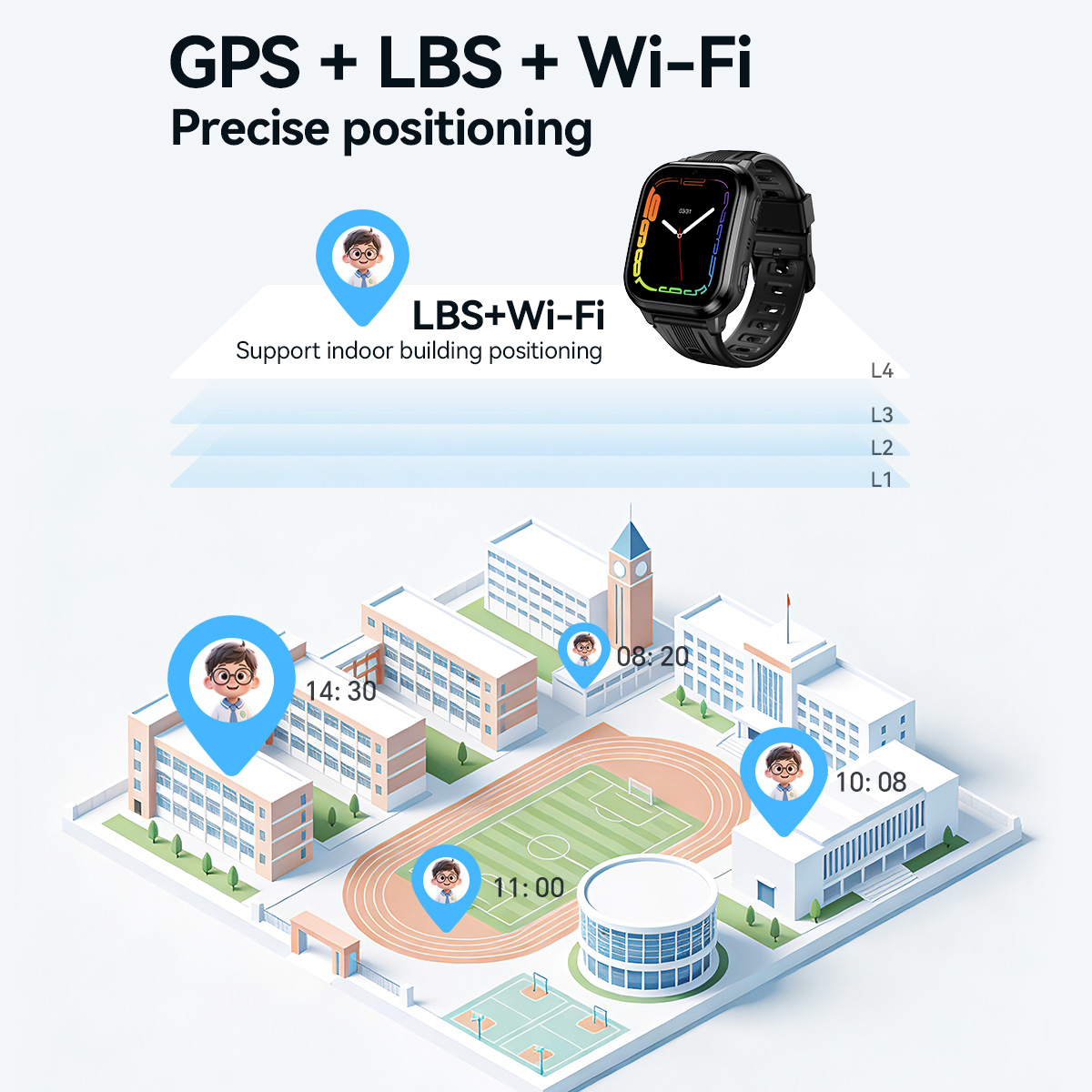 Детские умные часы HOCO Y108 с – обзор и цена Smartwatch Watches For Kid Boy With Alarm